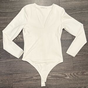 White Long Sleeve Bodysuit